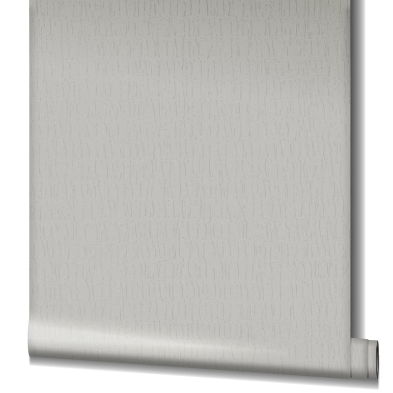 Naryah Collection Textured Ruche Silk Wallpaper Roll, Cream