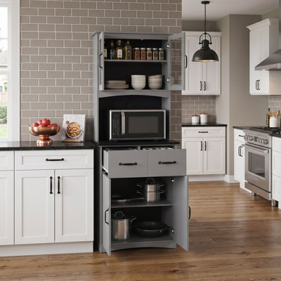 67'' H Wooden Kitchen Pantry Cabinet