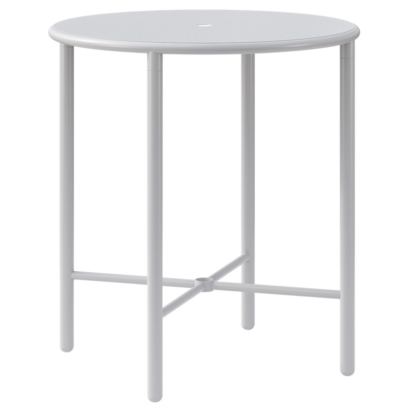 Table de bar Juna, ronde, Blanc