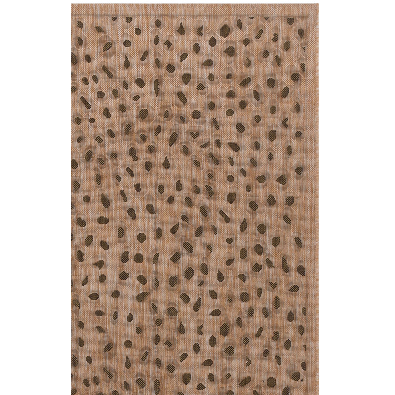 Tapis intérieur / extérieur naturel à motif animalier Arneshia, Rectangle 5 pi 3 po x 7 pi 7 po