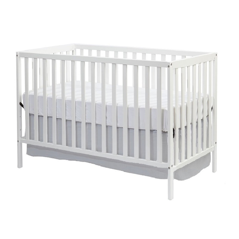Lit de bébé convertible 2-en-1 Cheatham, Blanc