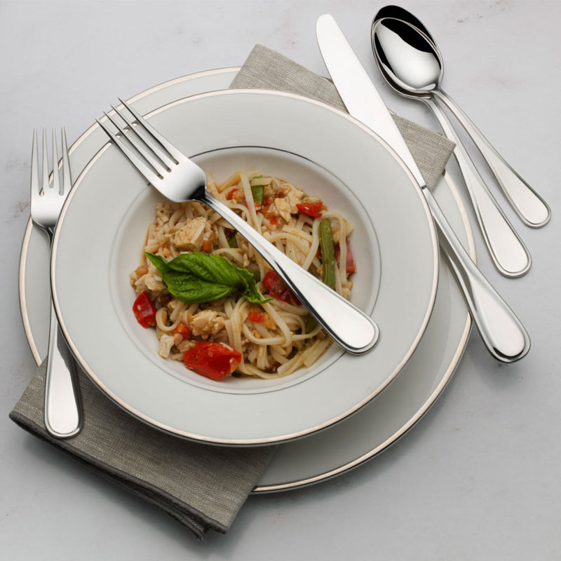 Bravo 101-Piece 18/10 Stainless Steel Flatware Set, Service For 12