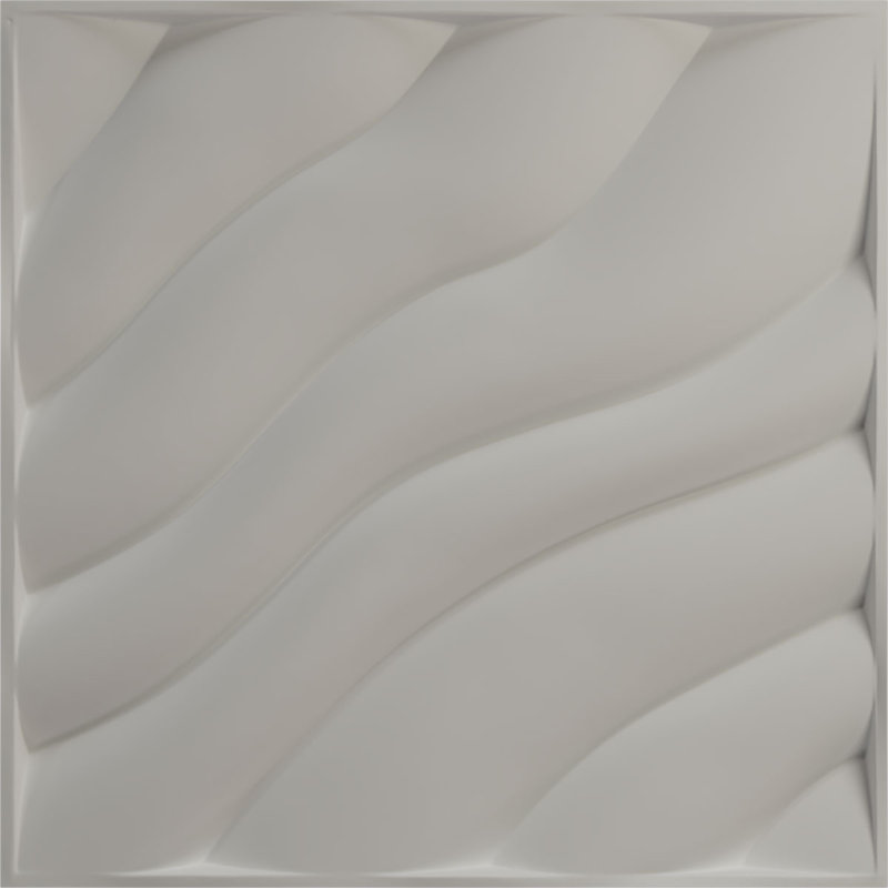Panneau mural décoratif 3D EnduraWall Wave, l 19 5/8 po x H 19 5/8 po, ruée vers l'or métallique (couvre 2,67 pieds carrés)