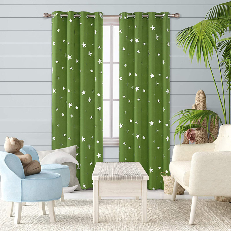 Manzanita Eyelet Room Darkening Thermal Curtains, 117cm W x 183cm D, Coral Pink