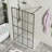 46.02" W x 72.02" H Framed Fixed Glass Panel Shower door