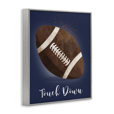 Game On Touch Down Framed Giclee, design by Christine Simpson Art