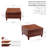 Azalya Faux Leather Storage Ottoman with Rubberwood Legs-307306782