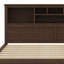 Lit plateforme en bois avec tête de lit multi-rangement, USB et tiroirs-772532316