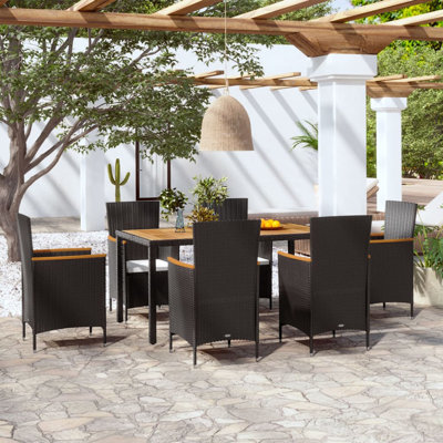 Rectangular Dining Set with Cushions