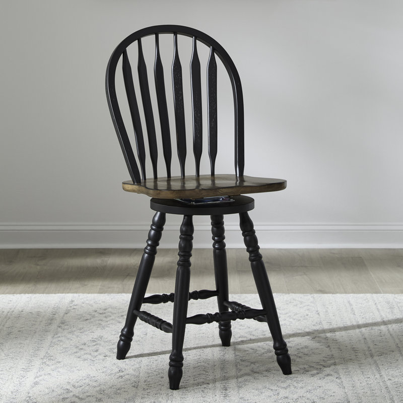 Chaise de comptoir pivotante Judique, Noir