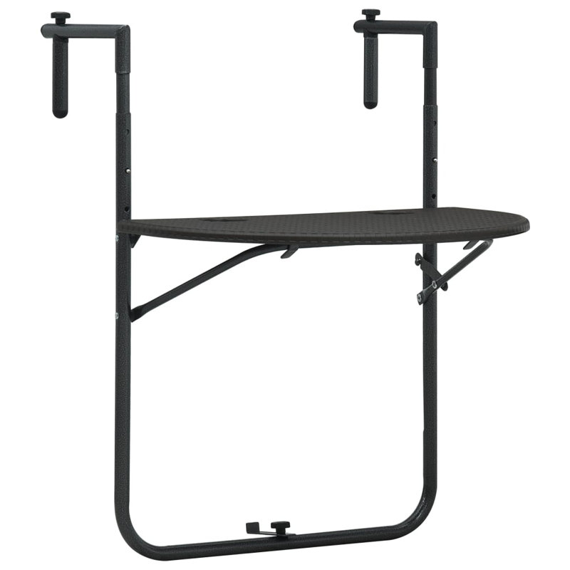 Reis Folding Steel Balcony Table, Brown