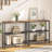 29.5" Narrow Console Table, 3-Tier Entryway Table, Thin Sofa Table With Shelves, Side Table, Display Table, For Hallway, Entrance, Living Room, Bedroom, Rustic Brown And Black