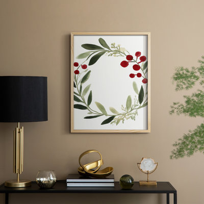 «Christmas Holiday Art» CECXLVI, reproduction d'art encadrée - bois massif