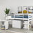 Anne 3 Drawer Low Loft Bed with Dresser, Desk and Shelves by Three Posts Baby & Kids-1932546017-1892198908