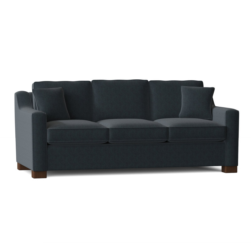 Aceyon Upholstered 79'' Reclining Sofa, Walnut, Jango Sandstone