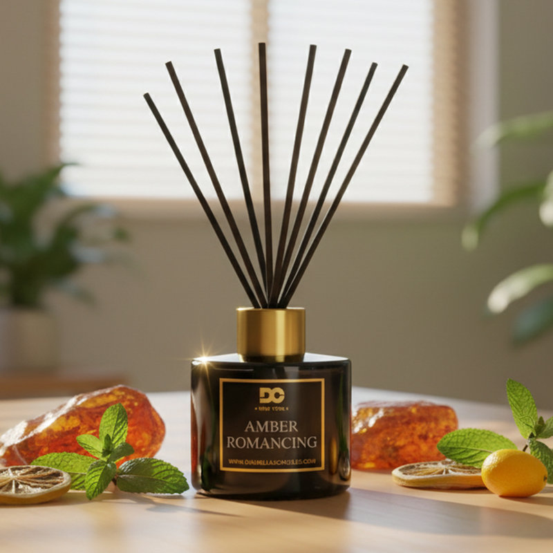 Amber Romancing Reed Diffuser Set Black