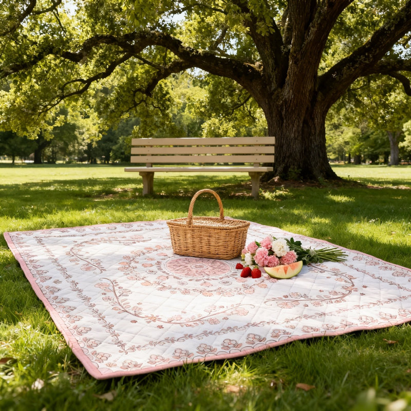 Extra Large Picnic Blanket, 1-Layer, (Pink)