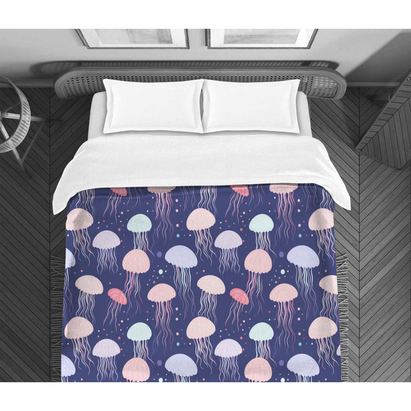 Marine Jellyfish Bedding, Twin Comforter