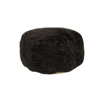  Shorn Curly Sheepskin Ottoman CAFECITO