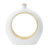 Round Vase,White/Gold