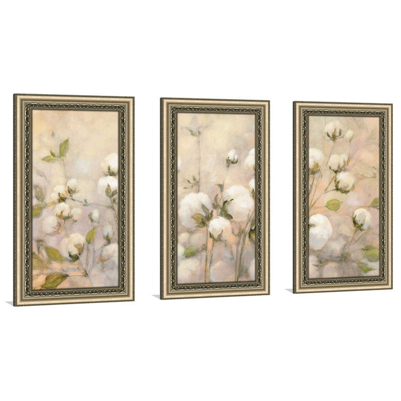 «Cotton Field», reproduction de peinture acrylique à plusieurs images, H 35,5 po x l 58,5 po x P 0,75 po