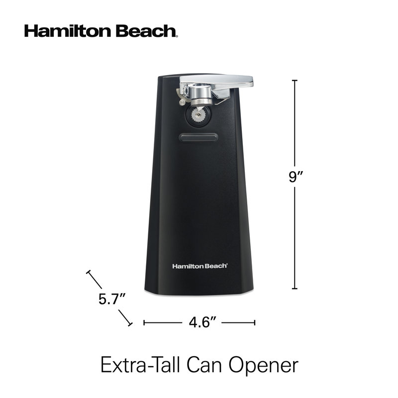 Hamilton Beach Black Extra-Tall Electric Can Opener with Knife Sharpener