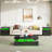 Bhhatu High Gloss Led Coffee Table, Black-1648199446