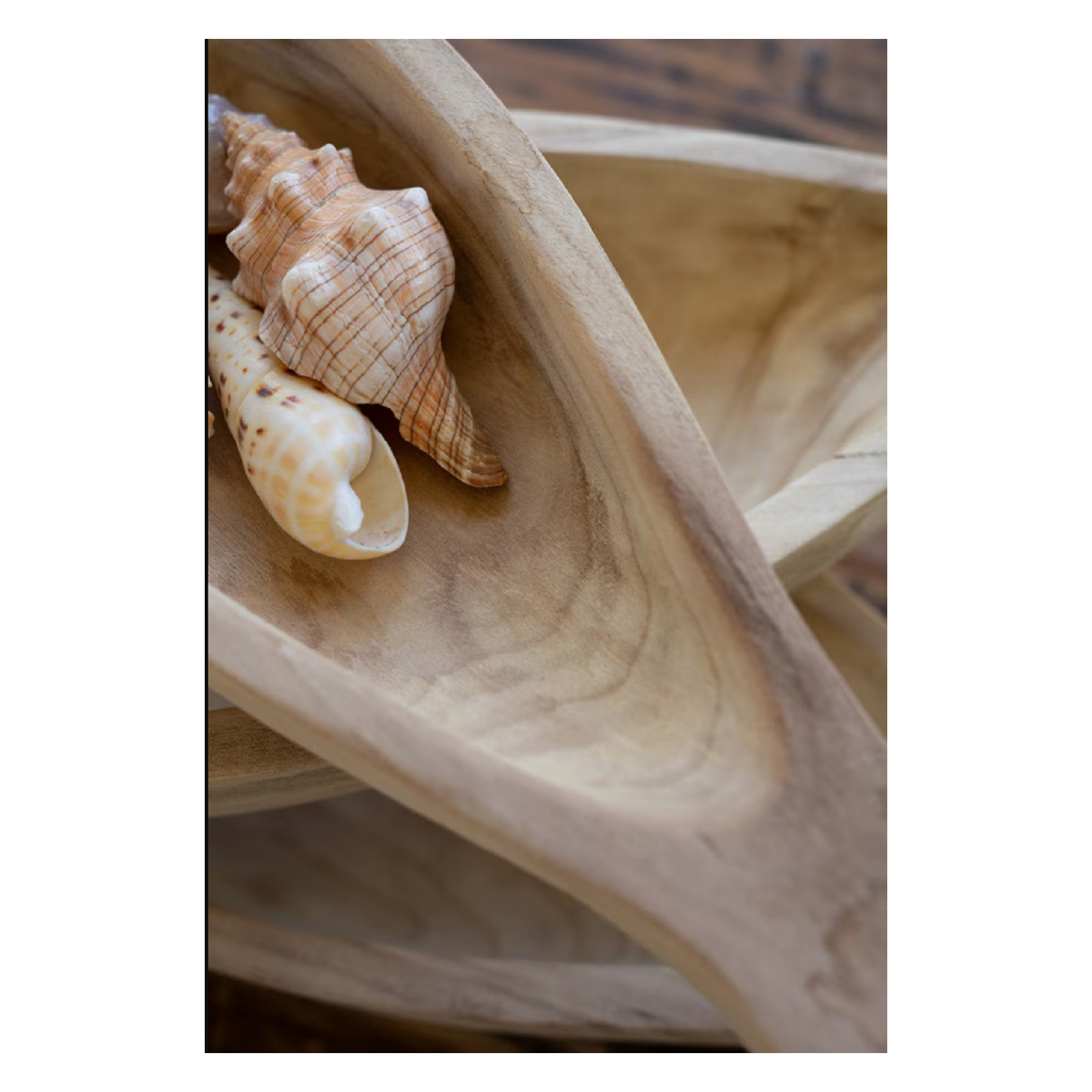 SET OF THREE CARVED WOOD FISH PLATTERS