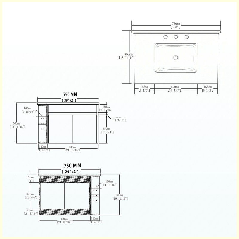Meuble-lavabo flottant 30 po avec lavabo, porte à fermeture en douceur, comptoir et dosseret en marbre de culture blanc de 0,6 po Carrara, contreplaqué, gris
