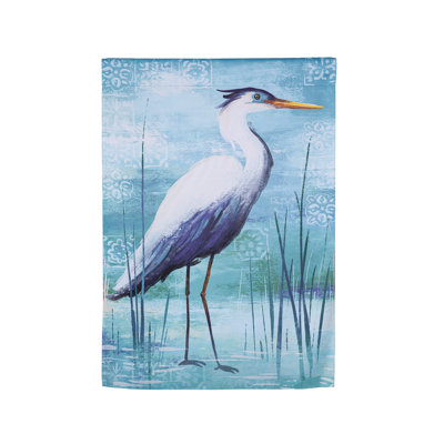 Blue Heron Reversible House Flags