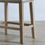 Tabouret de comptoir rembourré de 24 po de hauteur avec dossier de 24 po, brun clair, de 2, fabrication en bois pour la décoration intérieure