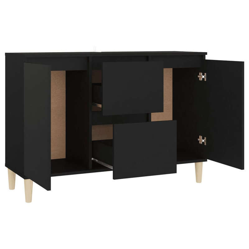 SkeltinCleveland Sideboard 101x35x70 cm Engineered Wood, Black