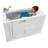 Ella Wheelchair Transfer 26"x52" Acrylic Soaking Walk-In-Bathtub, Left Outward Swing Door, Heated Seat, 2 Piece Fast Fill Faucet, 2" Dual Drain-64890294