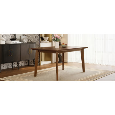 Table de salle à manger rustique en bois massif de style rustique - style minimaliste moderne, finition noyer pour la cuisine et la salle à manger | Idée de cadeau