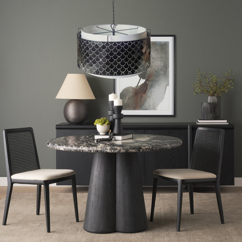 Kulik Dimmable Drum Chandelier, Black