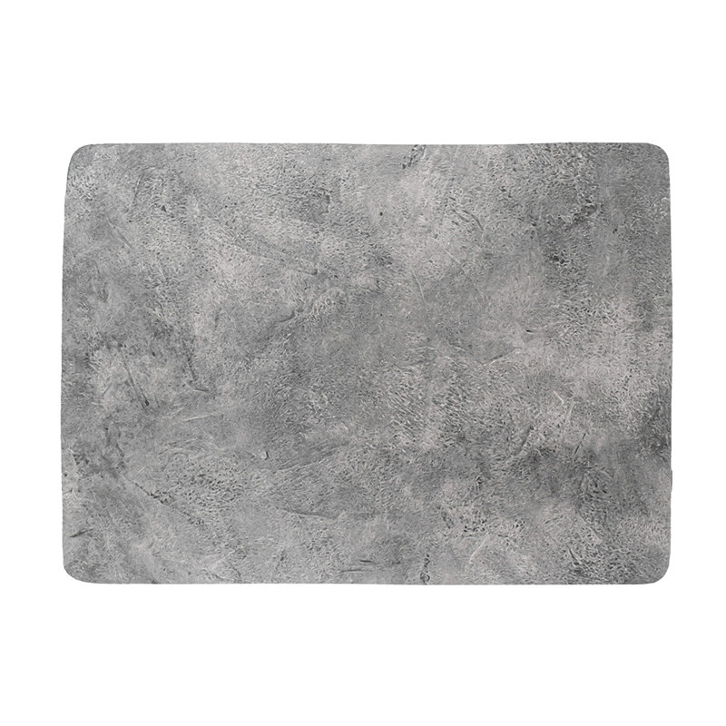 Decorative Bath Mat 24x18 – Ultra Absorbent Quick Dry Rug with Anti-Slip Rubber Backing, Gray Concrete