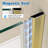 24-25 in.W x 72 in.H Hinged Frameless Shower Door with SGCC certified Tempered Glass,Brushed Gold-125977577