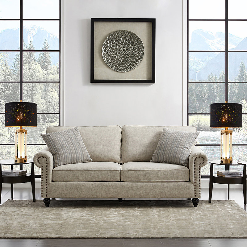 26" H Crystal-Style Table Lamps with USB Ports
