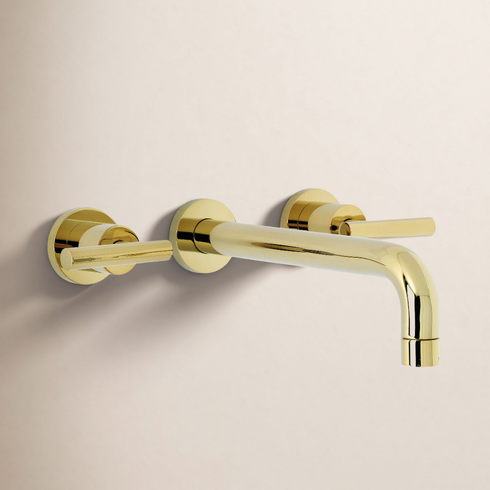 Manhattan Wall-Mounted Roman Tub Faucet, Polished Brass