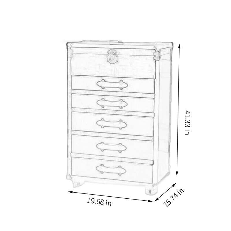 Armoire en aluminium de style industriel rétro