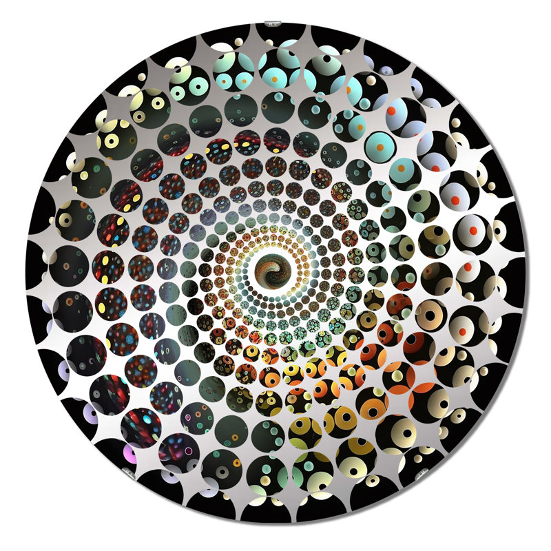 Devasheeh - Miroir décoratif à cercles concentriques, 31,4 po x 31,4 po