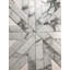 Carrelage mural de cuisine et de salle de bain décoratif à bord droit en verre aspect marbre 3,75 po x 11,75 po Nature