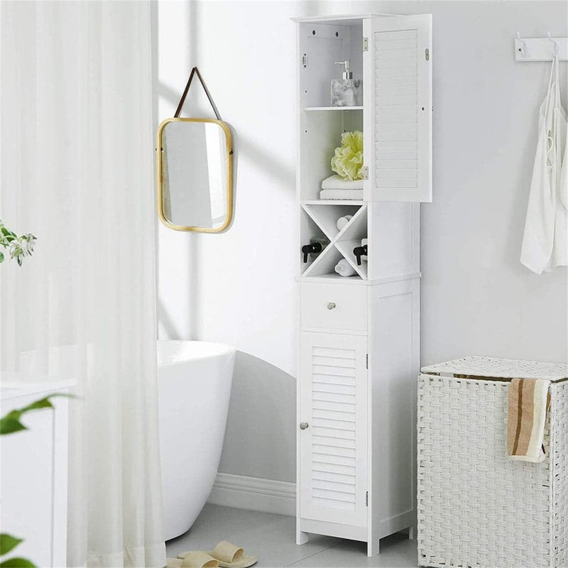 Chourasiya Freestanding Linen Cabinet