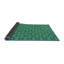 Laine tissée à la machine abstraite et polyester vert/jaune Tapis décoratif-963280846