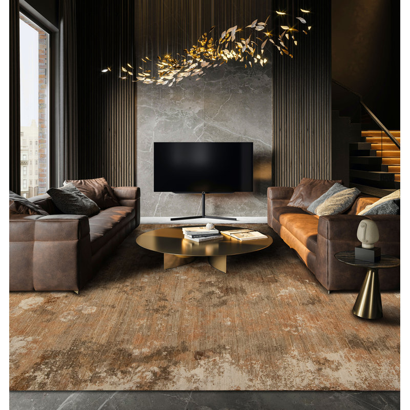 Leonardo Hand Knotted Wool Abstract Indoor Rug