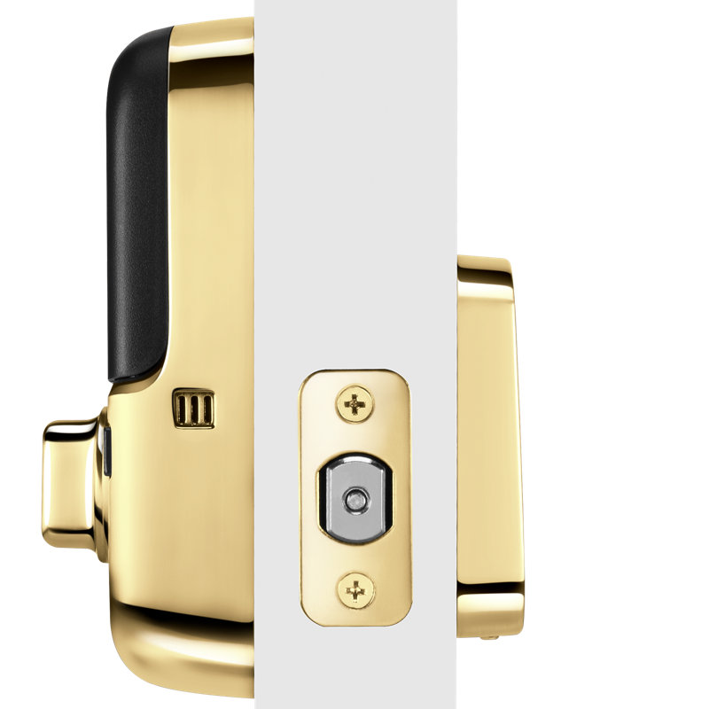 Pêne dormant à écran tactile sans clé Assure Lock SL avec Z-Wave, Laiton brillant