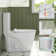  Modern One Piece Toilet, 1.1/1.6 GPF Elongated Dual Flush Toilet with Soft Closing Seat, Standard Modern Toilet for Bathroom, 12" Rough-In