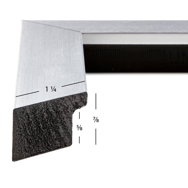 Ensemble de cadres muraux 4 pièces, Argent, 20 po x 20 po emmêlé à 16 po x 16 po