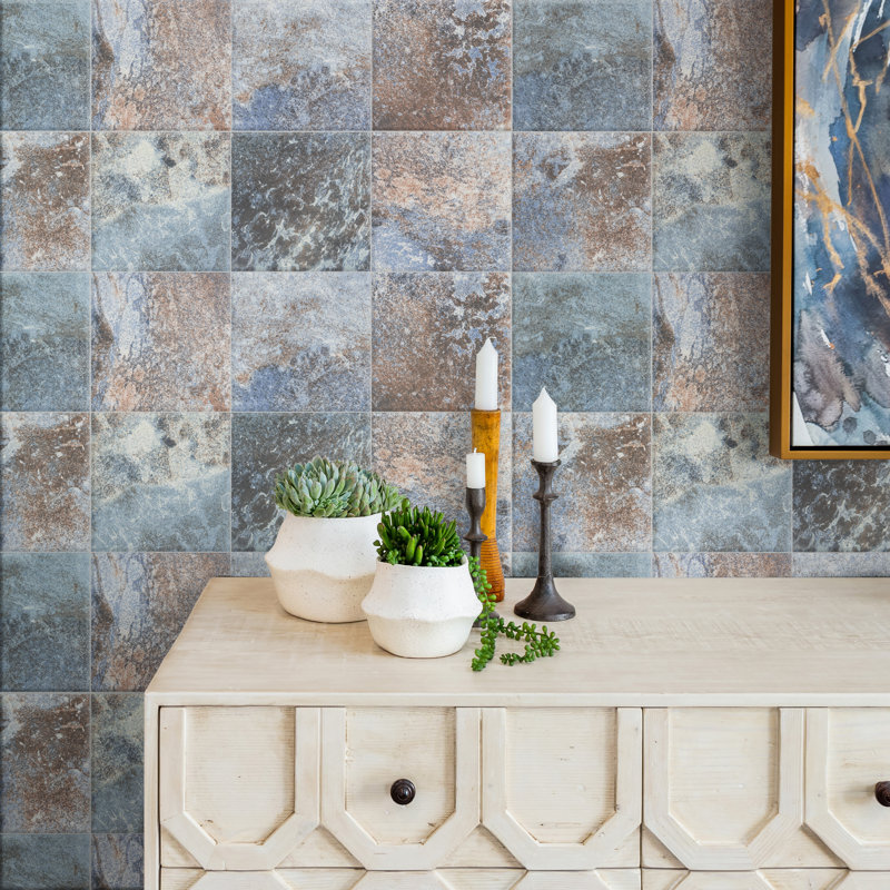 Biotech Ocean 6" x 6" Porcelain Stone Look Wall & Floor Tile, Coral Bay
