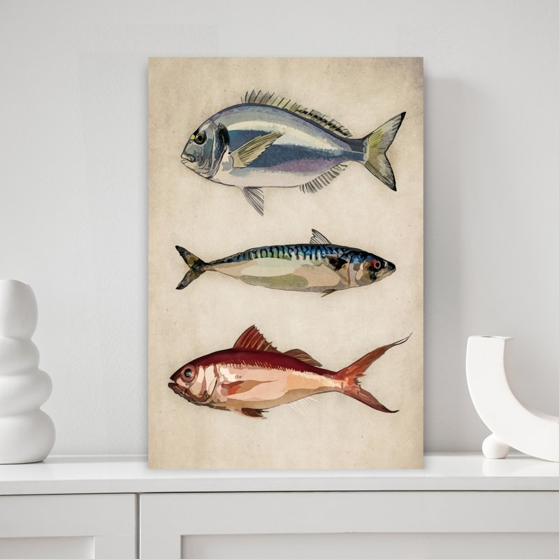 Trio d'océan, art classique de la mer, H 18 po x l 12 po